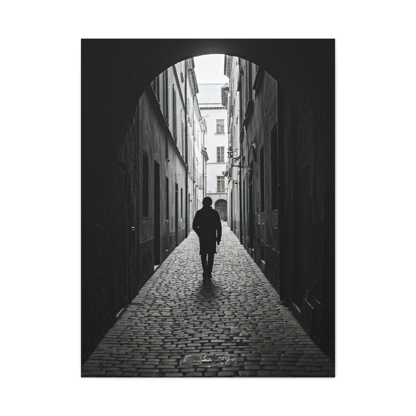 Solitary Alley Silhouette Wall Art & Canvas Prints