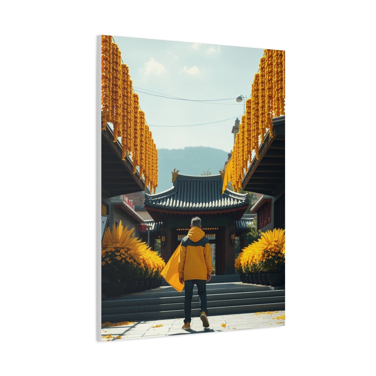 Golden Horizon Creation Wall Art & Canvas Print