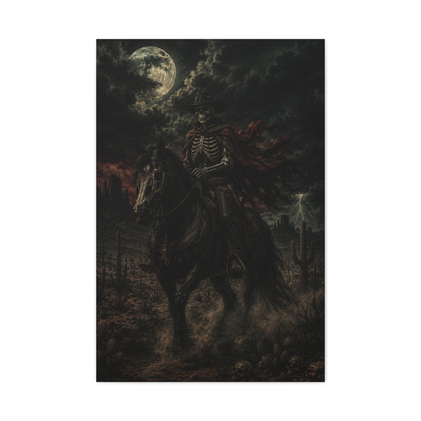 Storm Rider Gothic Western Scene Wall Art & Canvas Print