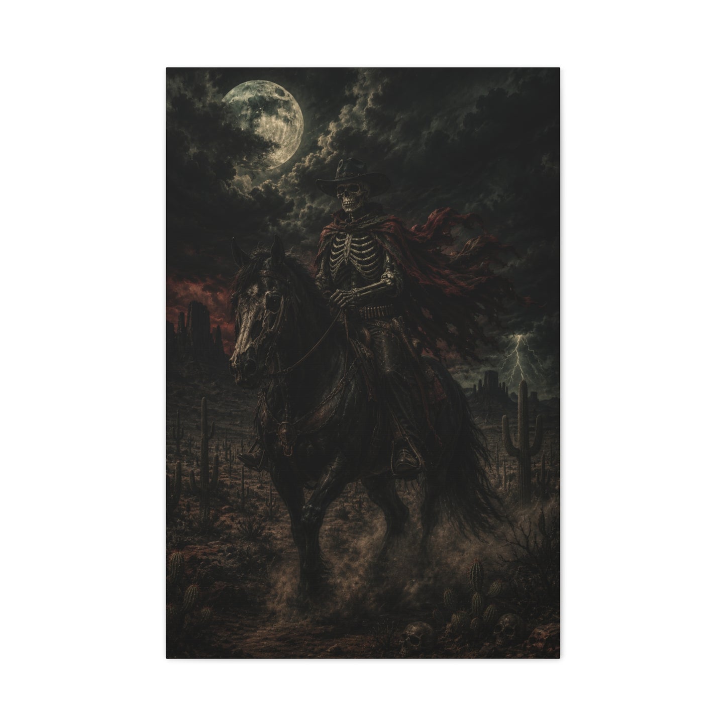 Storm Rider Gothic Western Scene Wall Art & Canvas Print