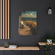 Farmhouse Lakeside Porch Scene Wall Art & Canvas Print