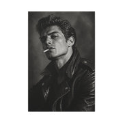 Rebel Leather Jacket Portrait Wall Art & Canvas Print