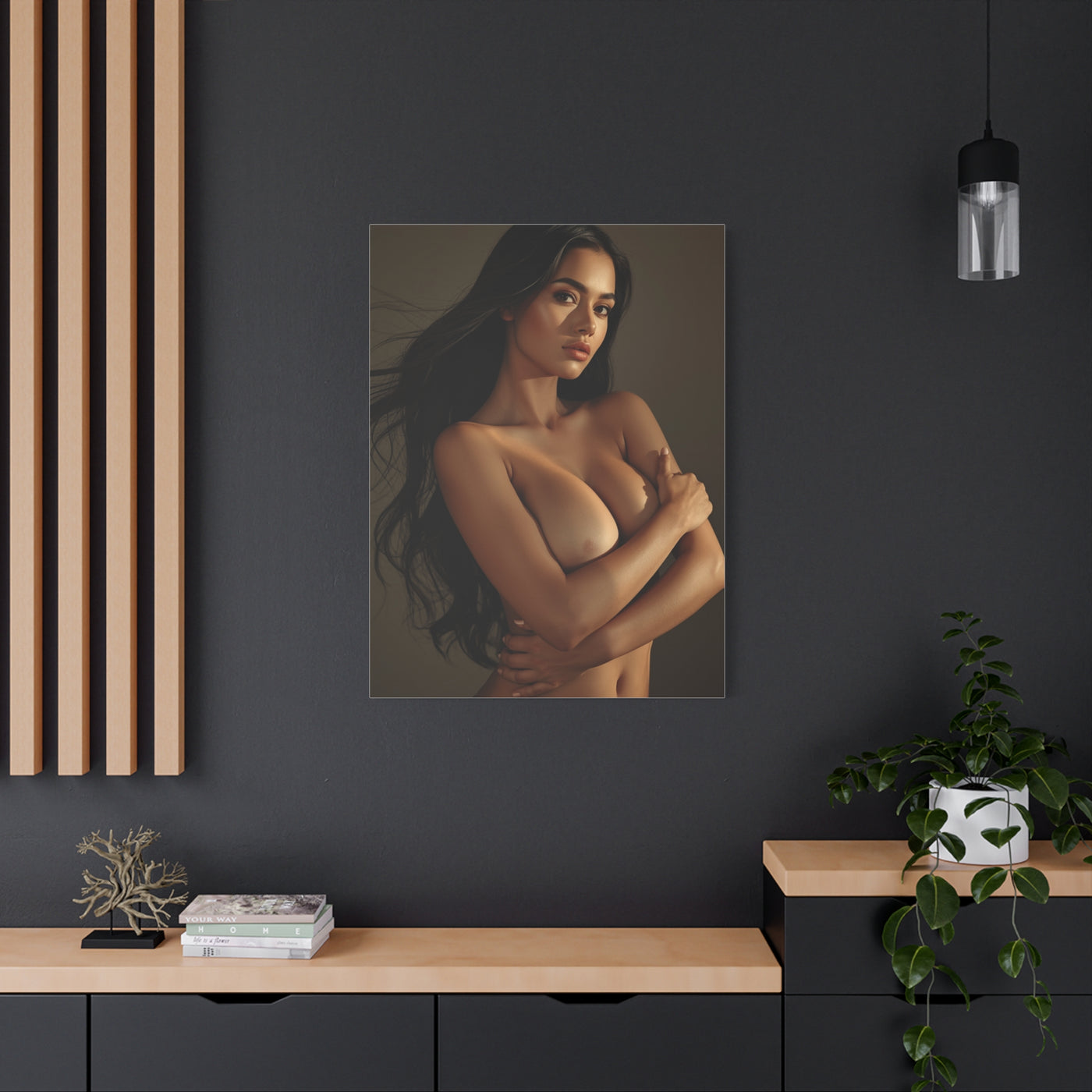 Soft Studio Nude Portrait Wall Art & Canvas Print