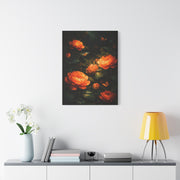 Dark Botanical Orange Bloom Study Wall Art & Canvas Print