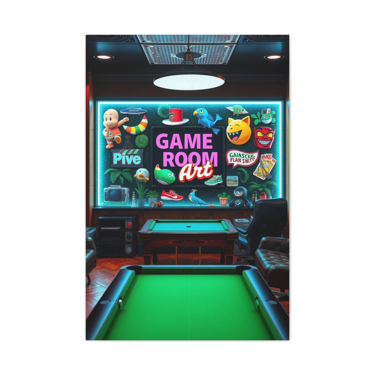 Supreme Game Room Art Beautiful Collection Wall Art & Canvas Print