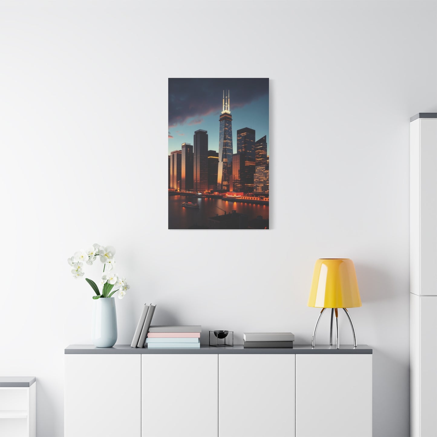 Chicago Skylines Art Supreme Canvas Wall Art & Canvas Print