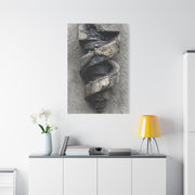 Weathered Spiral Stone Sculpture Wall Art & Canvas Print