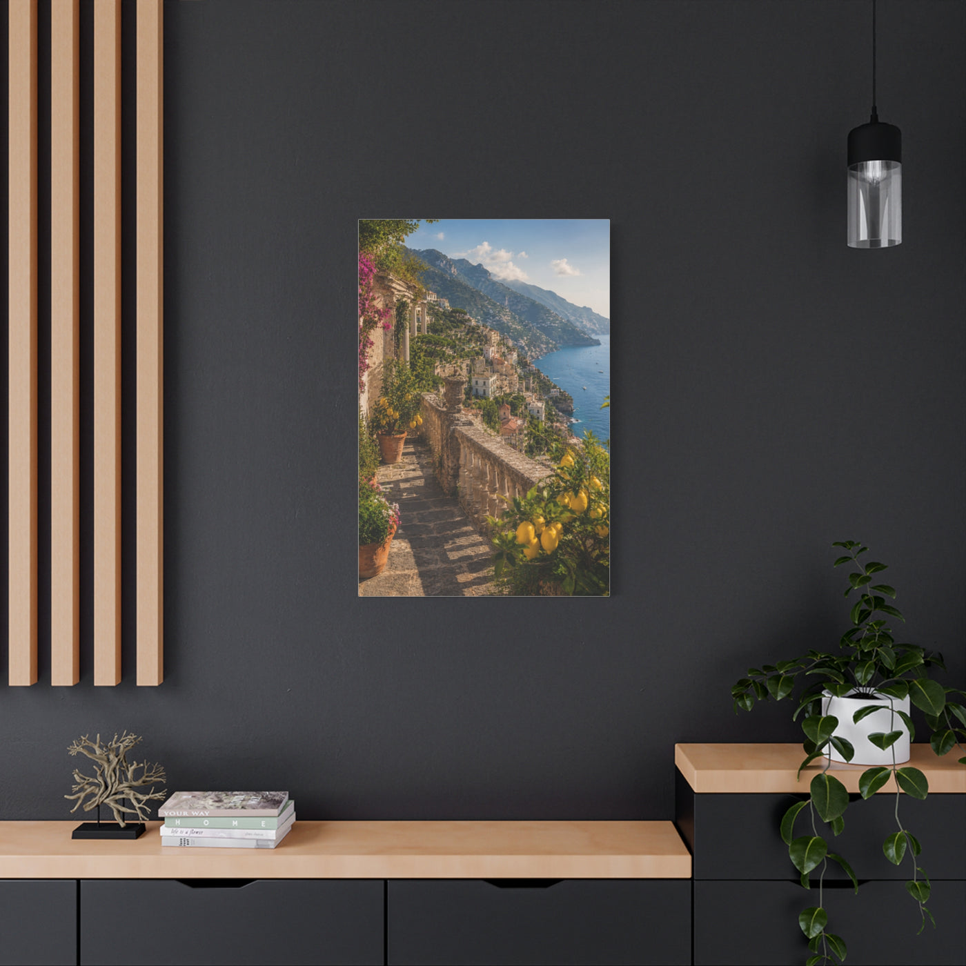 Amalfi Coast Terrace View Wall Art & Canvas Print