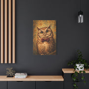 Whimsical Scholar Owl Portrait Wall Art & Canvas Print
