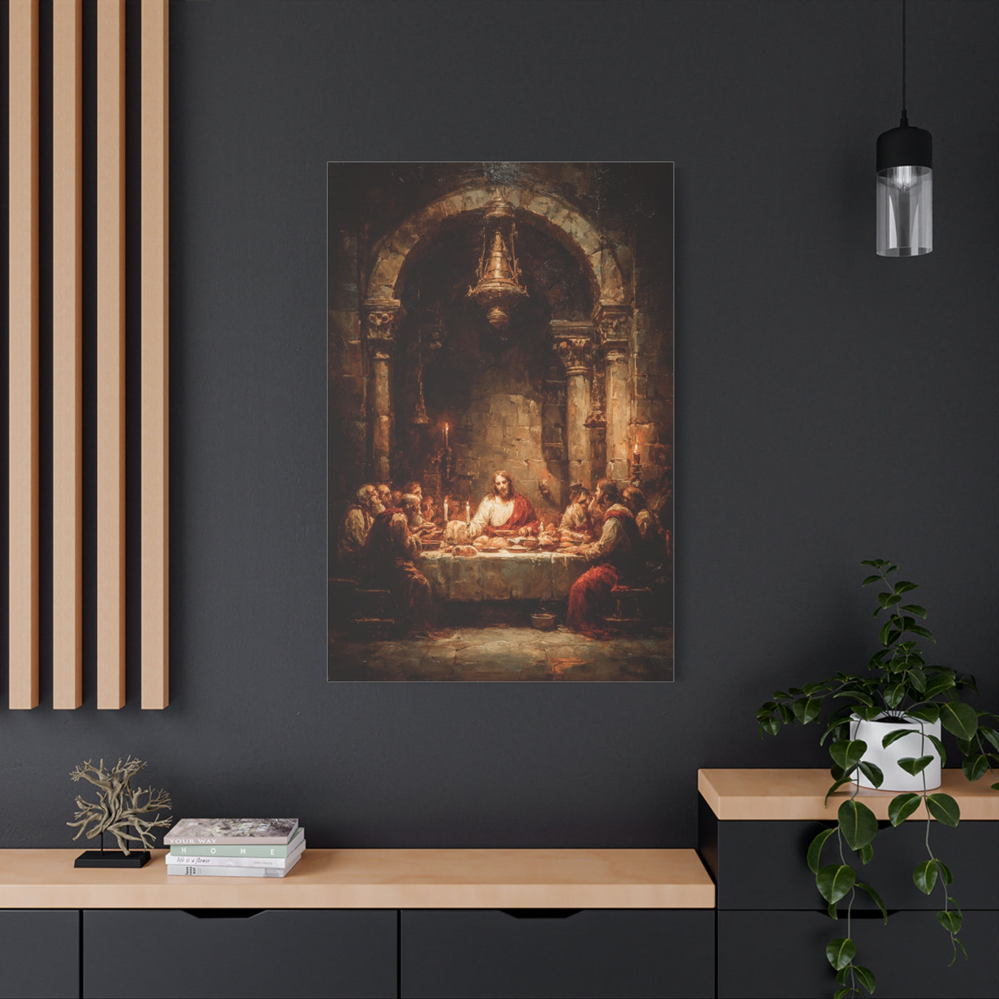 The Last Supper Candlelit Gathering Wall Art & Canvas Print