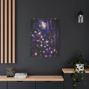 Stained Glass Violet Cathedral Garden Wall Art & Canvas Print