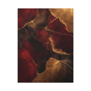 Oxblood and Gold Luxury Abstract Wall Art & Canvas Print