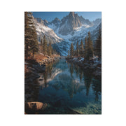 Serene Alpine Lake Reflection Wall Art & Canvas Print