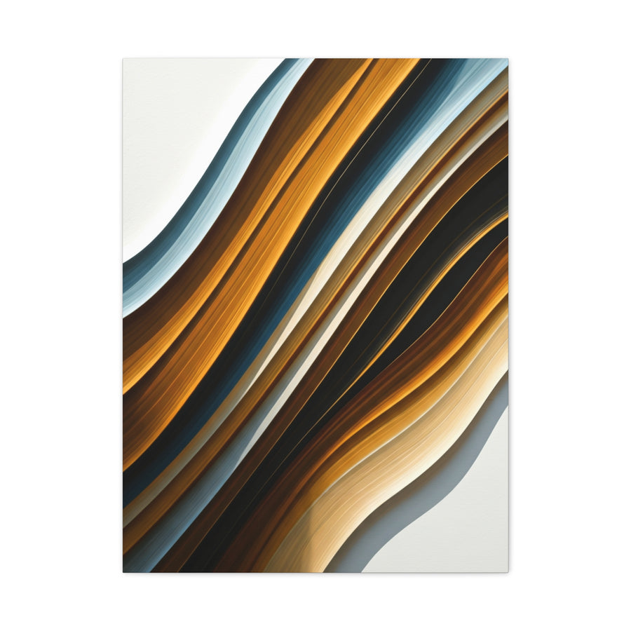 Warm Metallic Wave Abstract Wall Art & Canvas Prints