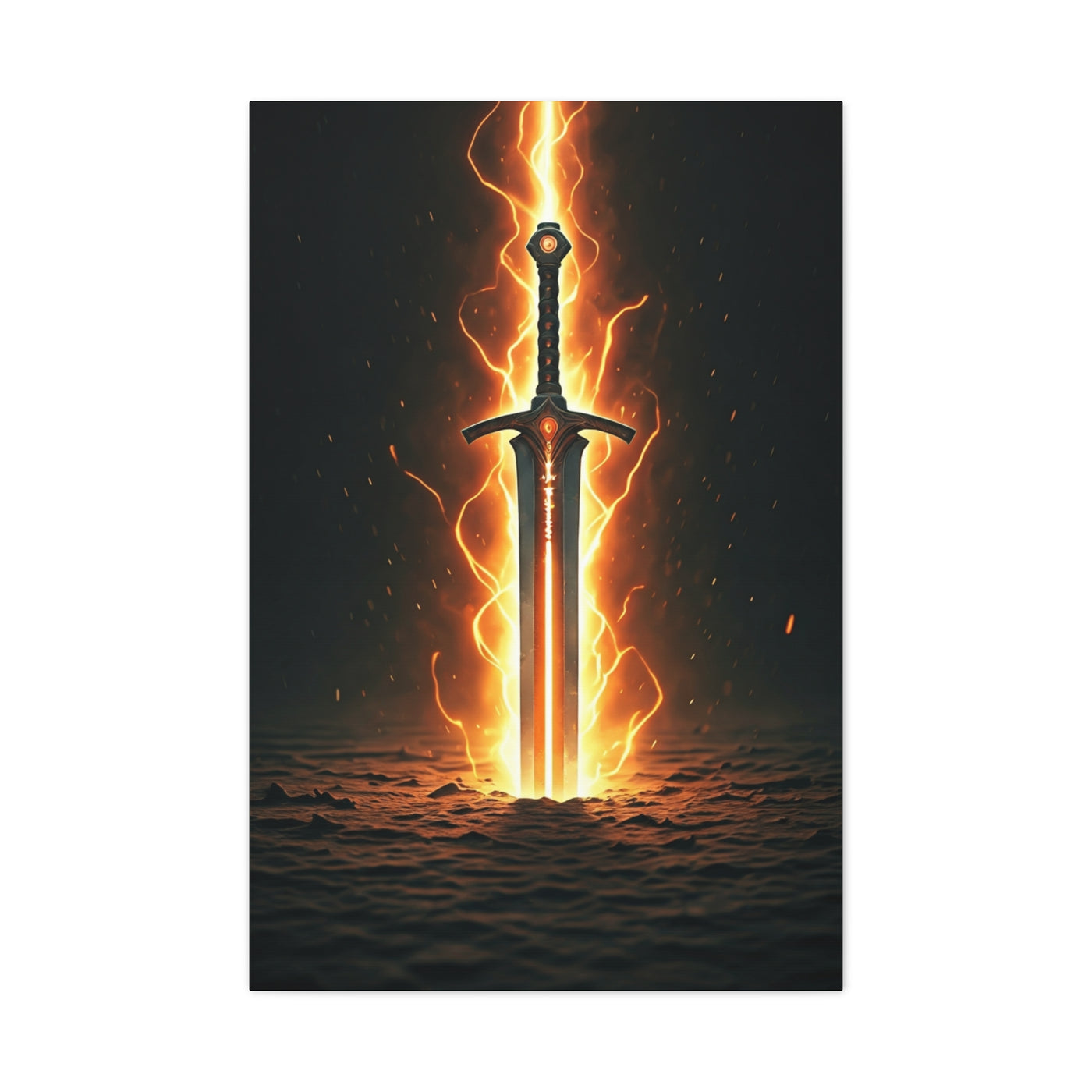 Blade of Eternal Flame Wall Art & Canvas Print