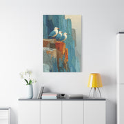 Seagull Trio Driftwood Relief Wall Art & Canvas Print