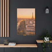 Paris Golden Sunset Skyline Wall Art & Canvas Print