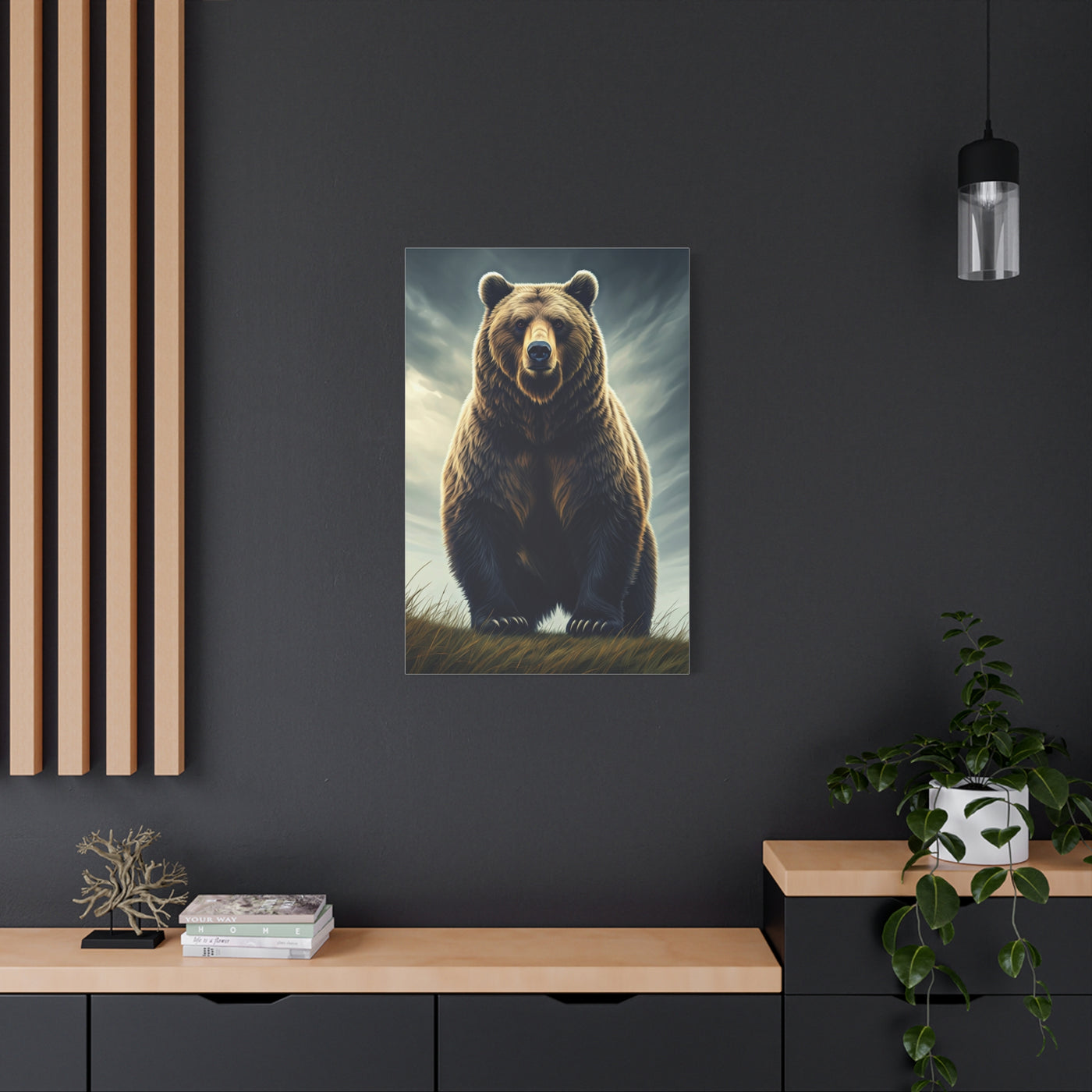 Majestic Grizzly Standing Portrait Wall Art & Canvas Prints