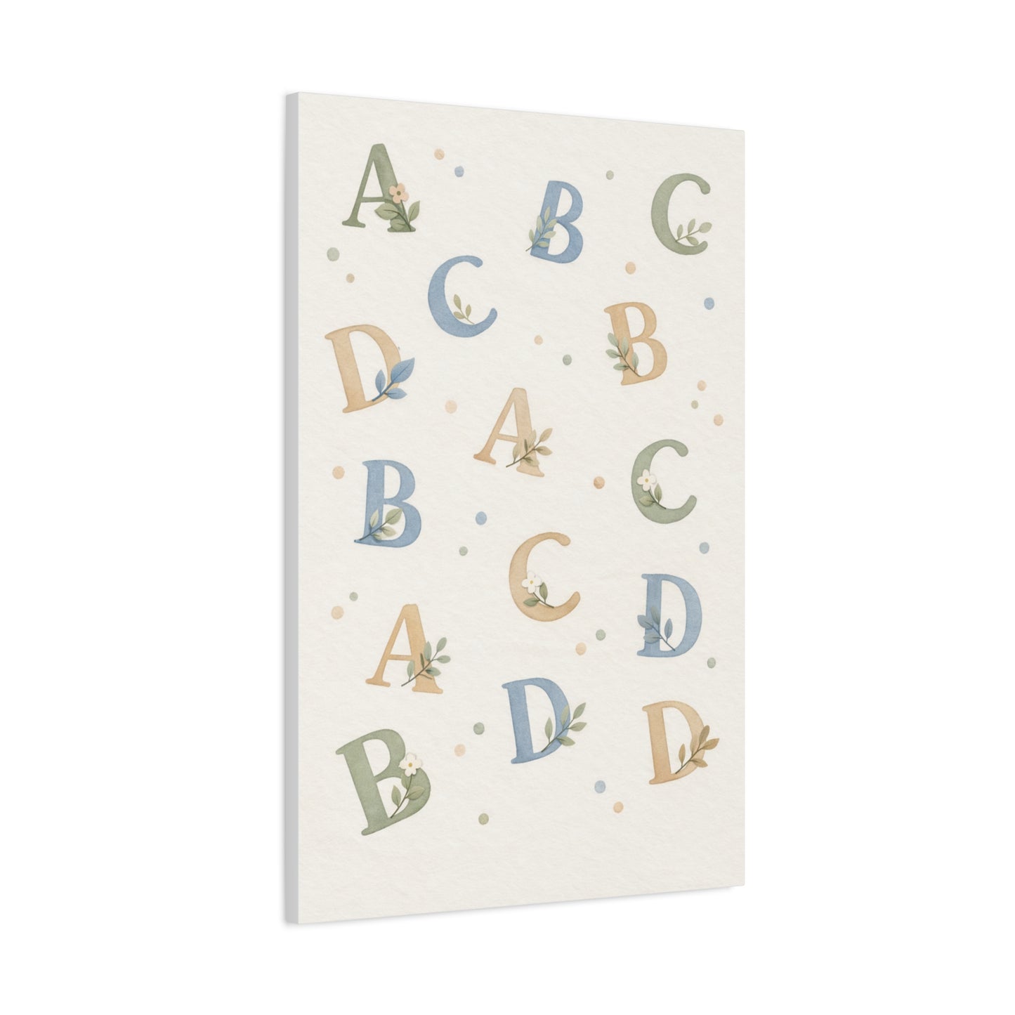 Botanical Alphabet Nursery Wall Art & Canvas Print