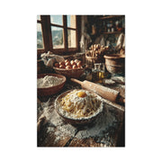 Homemade Pasta Rustic Kitchen Prep Wall Art & Canvas Print