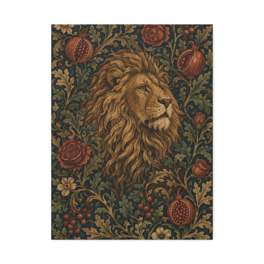 Ornamental Lion Tapestry Heritage Wall Art & Canvas Print