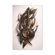 Sculptural Violin Motion Composition Wall Art & Canvas Print