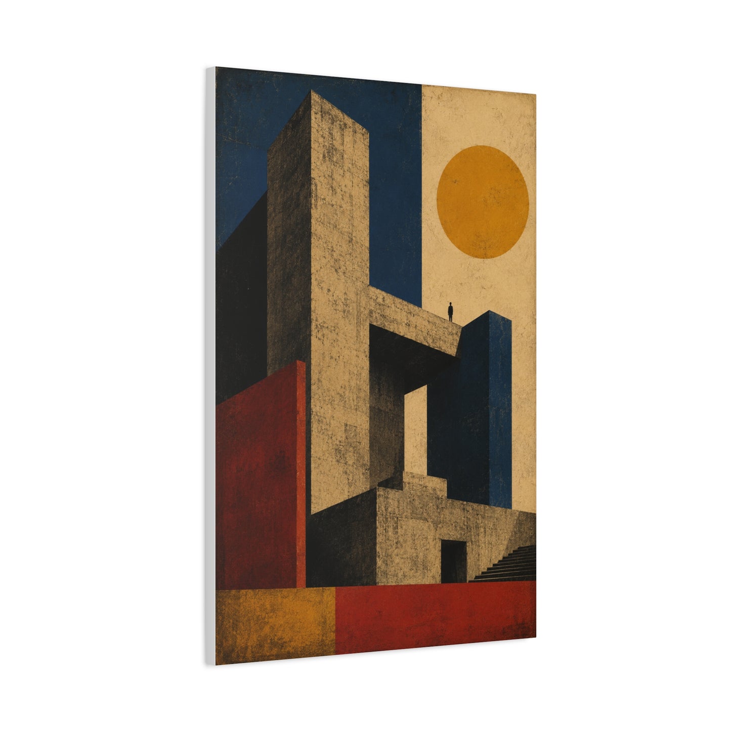 Monolithic Brutalist Architecture Study Wall Art & Canvas Print