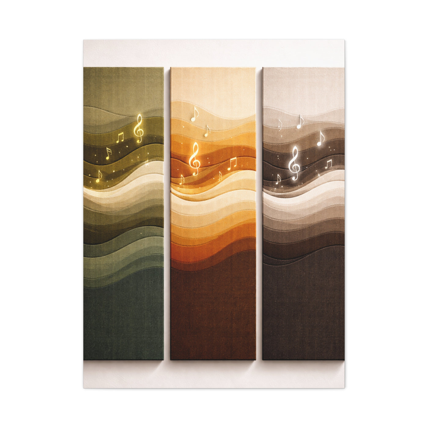 Harmonic Wave Triptych Panels Wall Art & Canvas Print