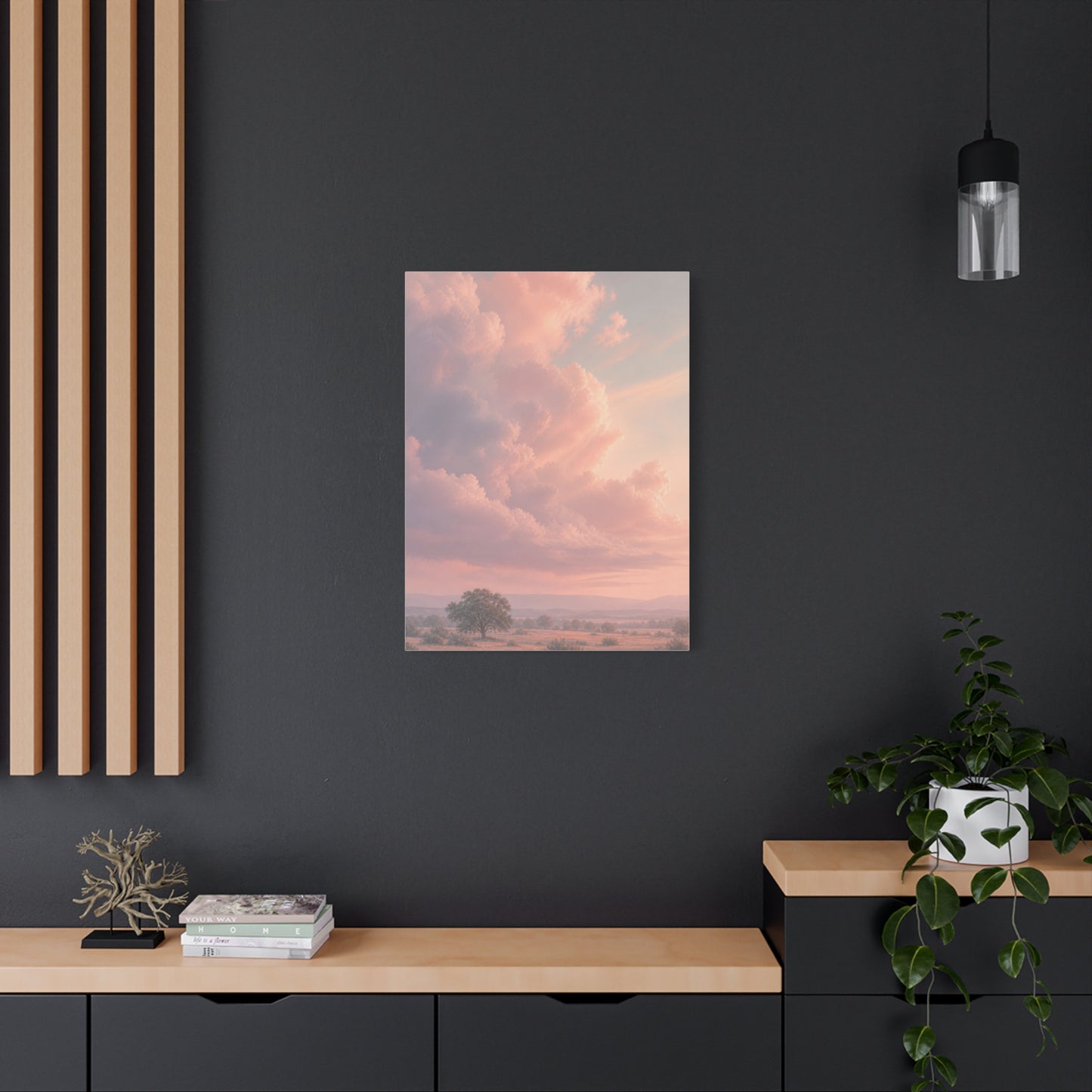 Blush Cloudscape Landscape Wall Art & Canvas Print