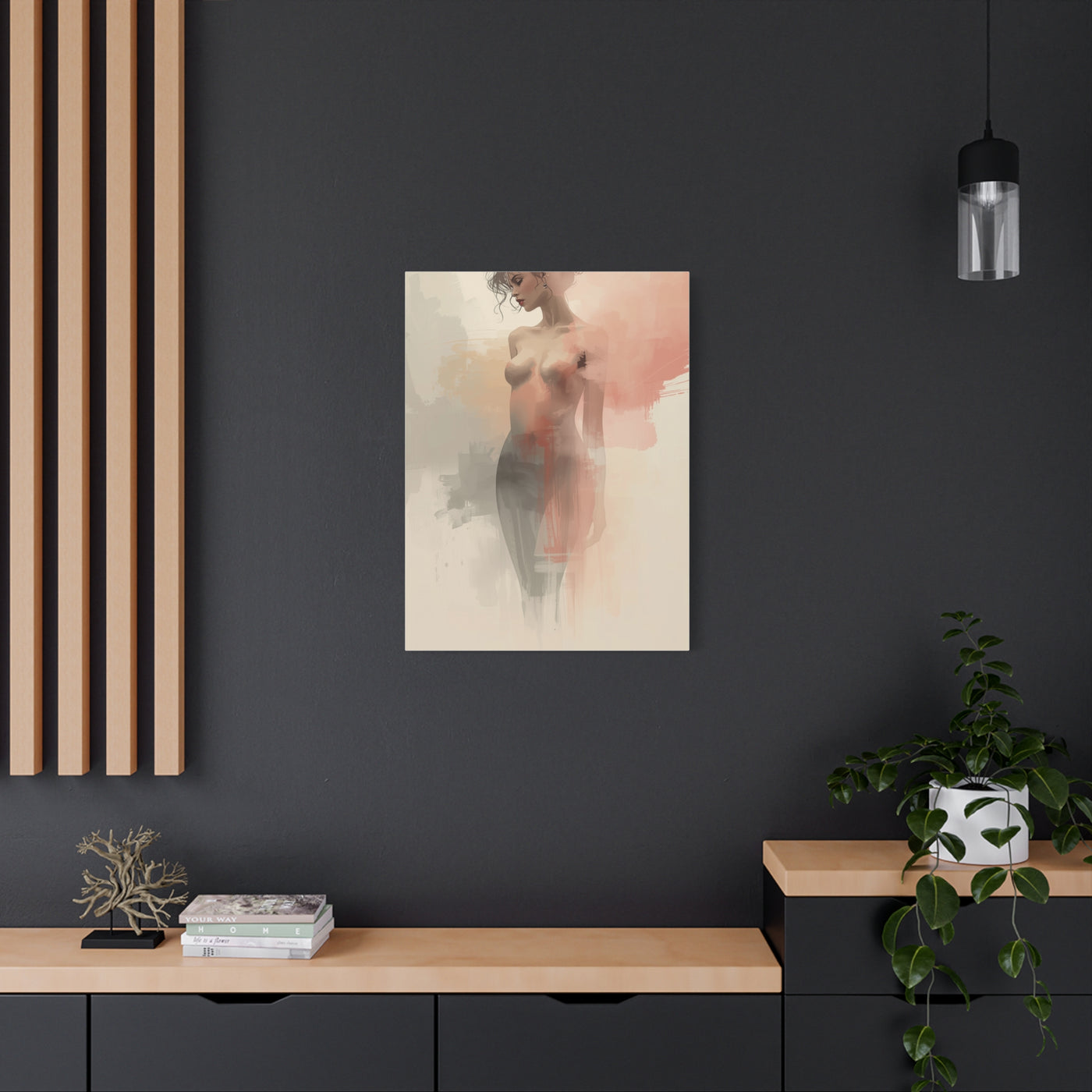 Soft Abstract Nude Silhouette Wall Art & Canvas Print
