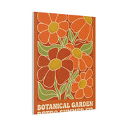 Retro Botanical Orange Flower Poster Wall Art & Canvas Print