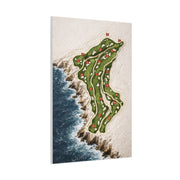 Sculpted Seaside Golf Course Map Wall Art & Canvas Print
