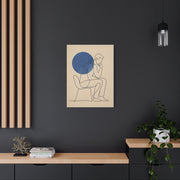 Modern Thinker Line Study Wall Art & Canvas Print