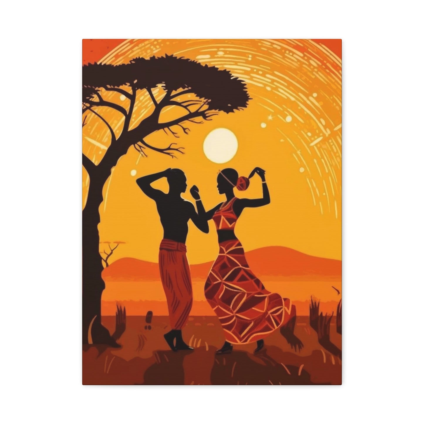 African Couple Wall Art & Canvas Prints