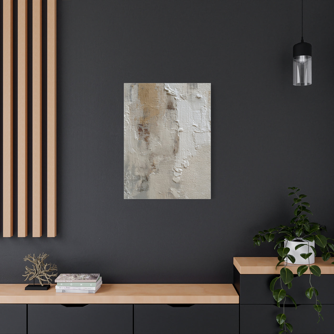 Minimalist Textured Neutral Abstract Wall Art & Canvas Print