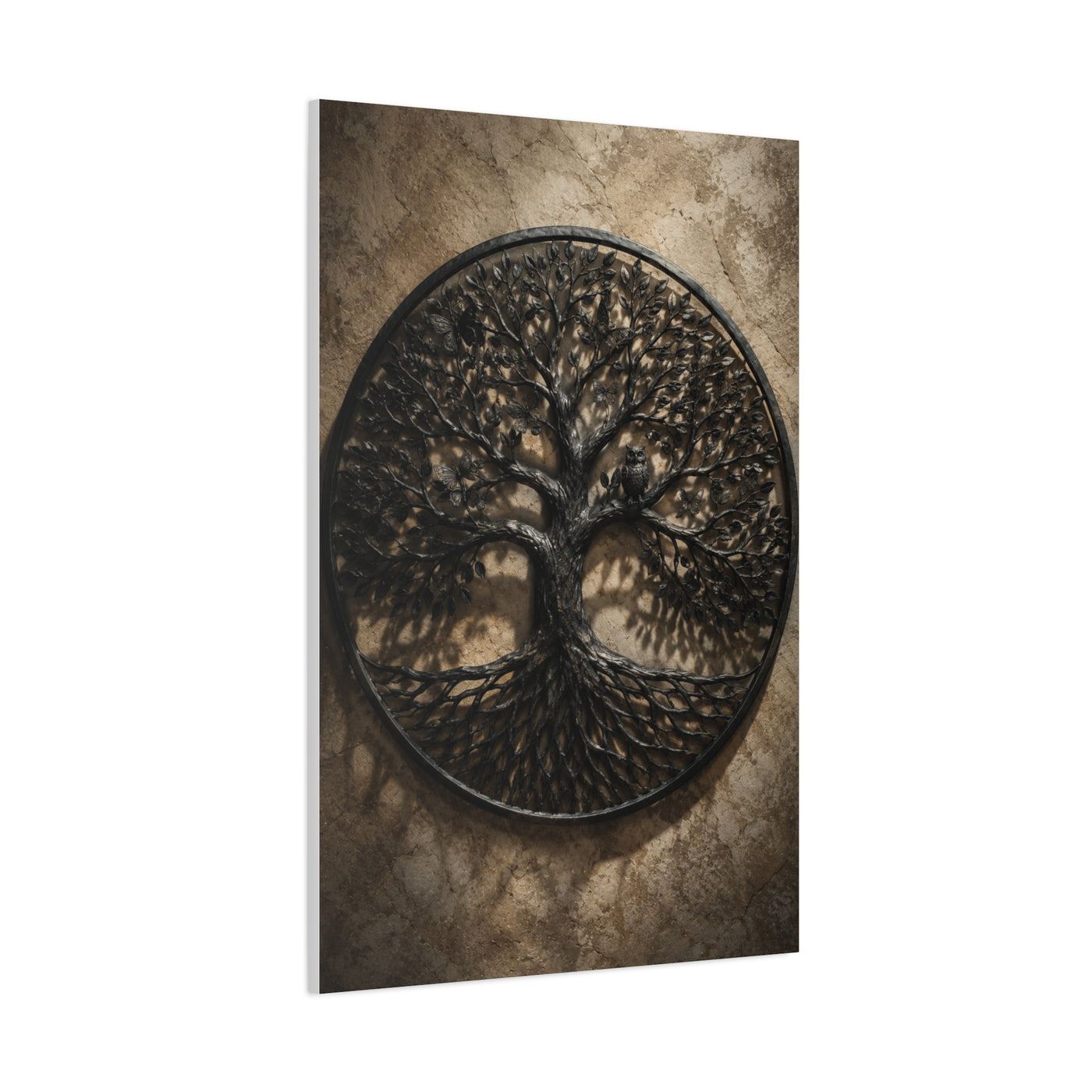 Metal Tree of Life Sculptural Relief Trees Wall Art & Canvas Print