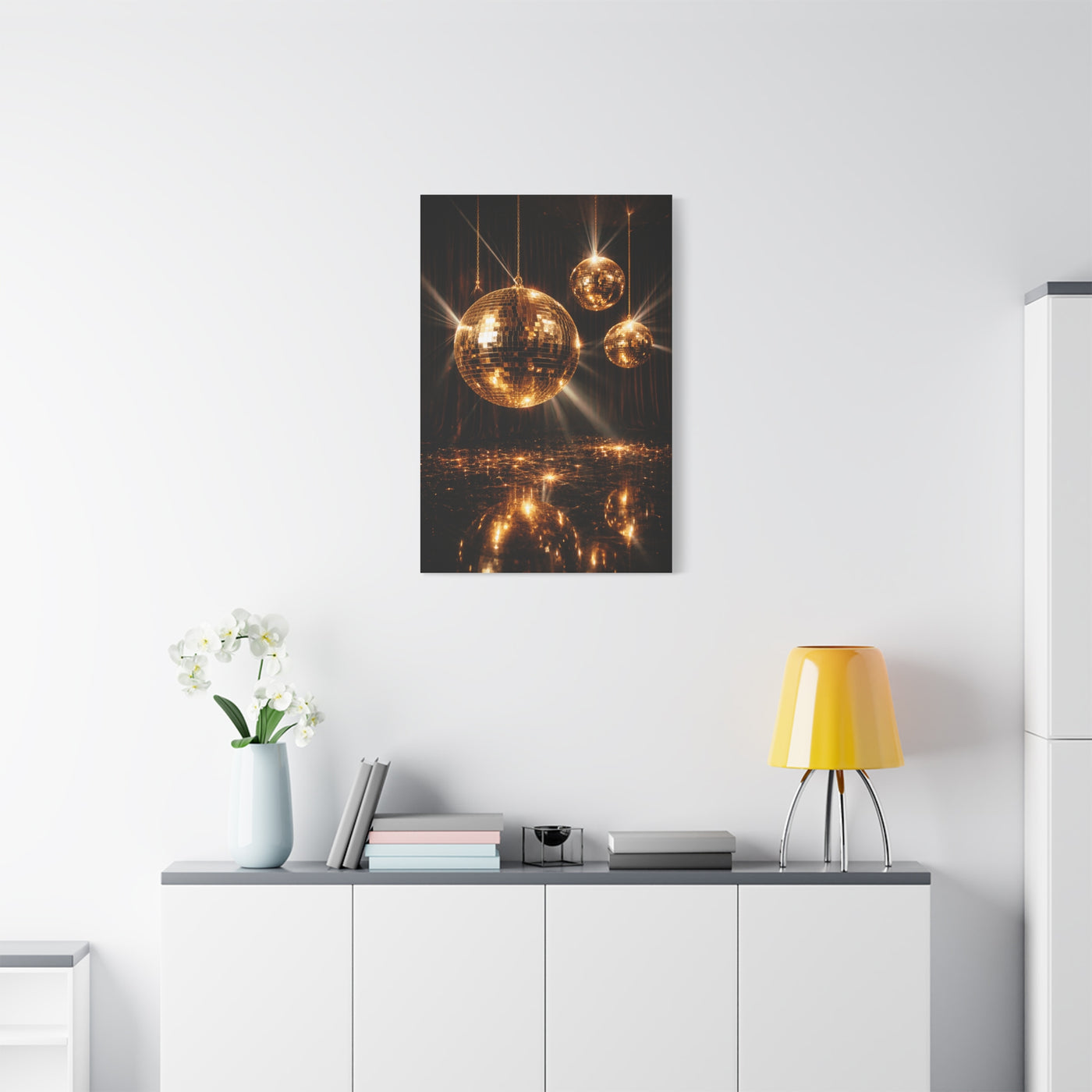 Golden Disco Ball Glamour Wall Art & Canvas Print