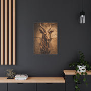 Teak Root Antelope Sculptural Mount Wall Art & Canvas Print