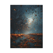 Autumn Leaf Storm Pumpkin Field Wall Art & Canvas Print