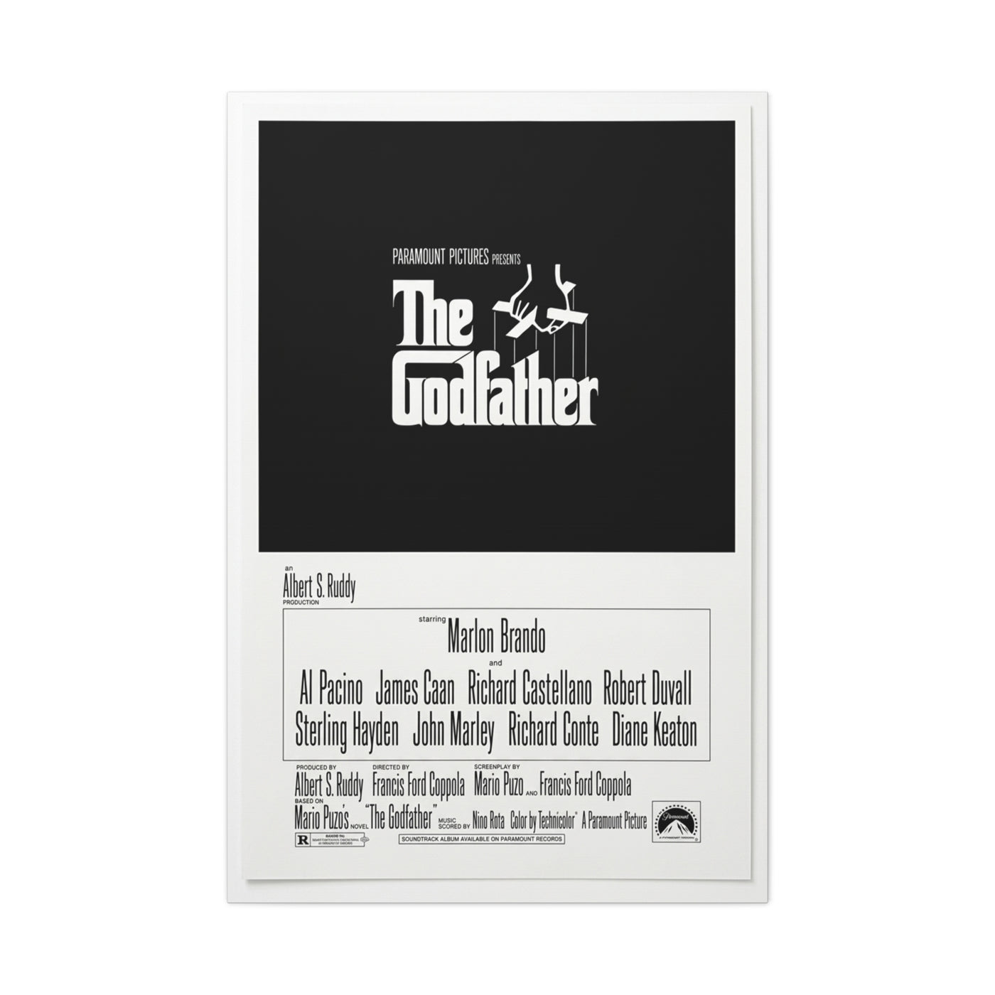 The Godfather Movie Poster Wall Art & Canvas Print