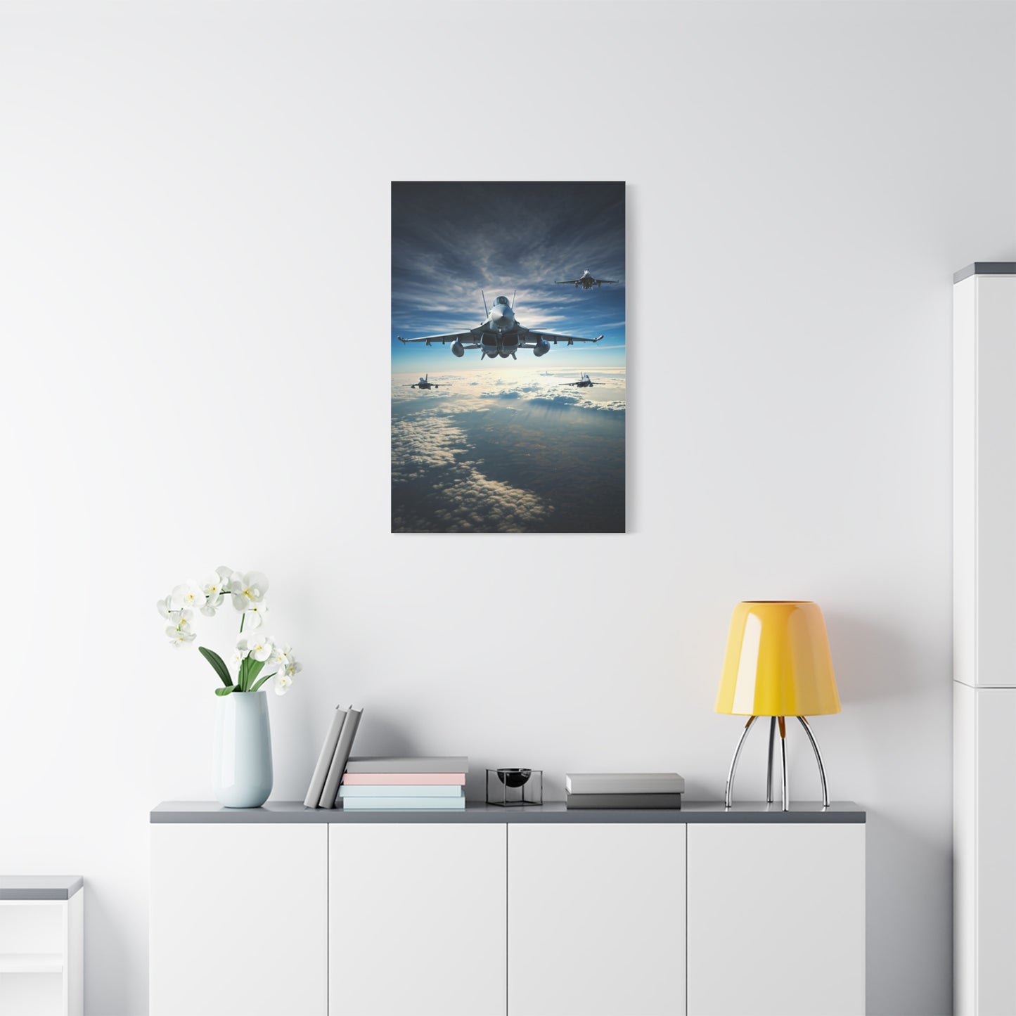 Skyborn Jet Through Cloud Kingdom Wall Art & Canvas Prints