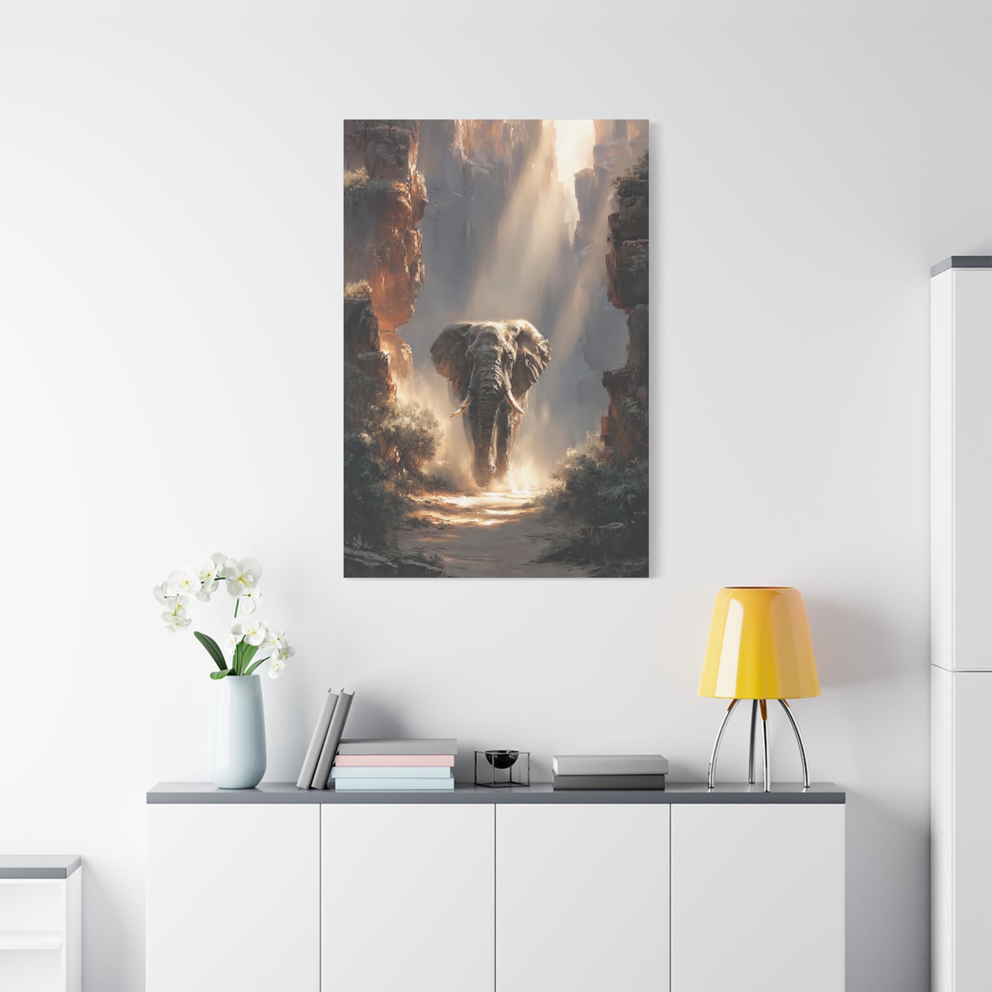 Elephant Canyon Light Passage Wall Art & Canvas Print