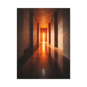 Minimal Orange Light Corridor Wall Art & Canvas Print