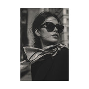 High-Fashion Sunglasses Portrait Wall Art & Canvas Print