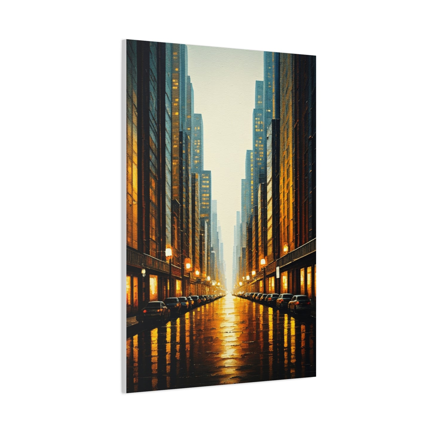 Golden City Reflection Wall Art & Canvas Prints
