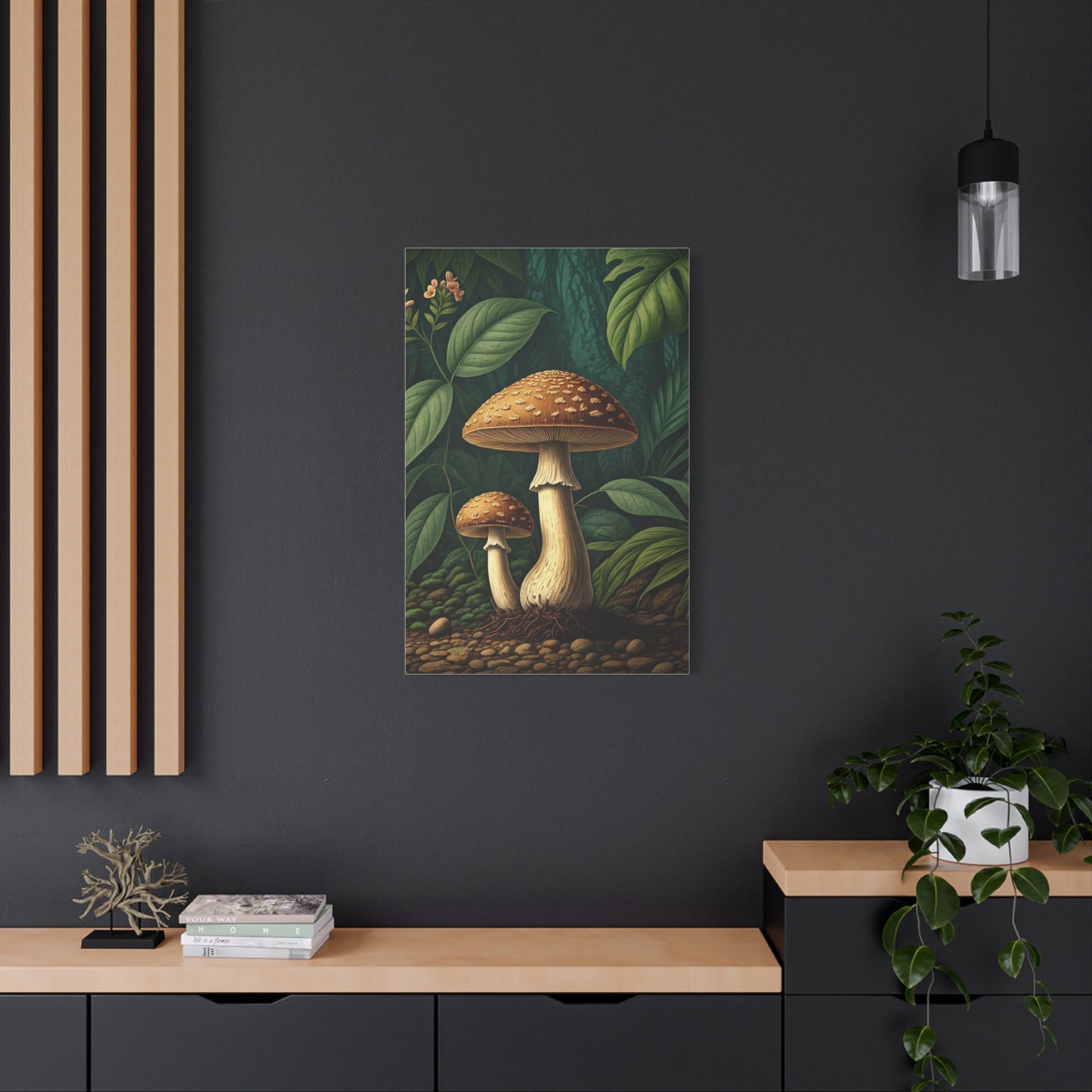 Forest Mushroom Illustration Wall Art & Canvas Prints