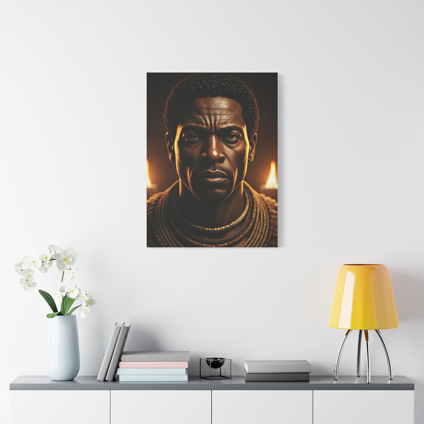 Regal Warrior King Portrait Wall Art & Canvas Prints