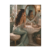 Vintage Vanity Mermaid Elegance Wall Art & Canvas Print