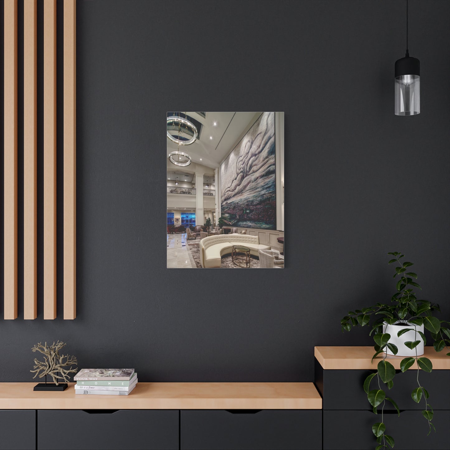 Panoramic Scenic Lobby Mural Landscape Wall Art & Canvas Print