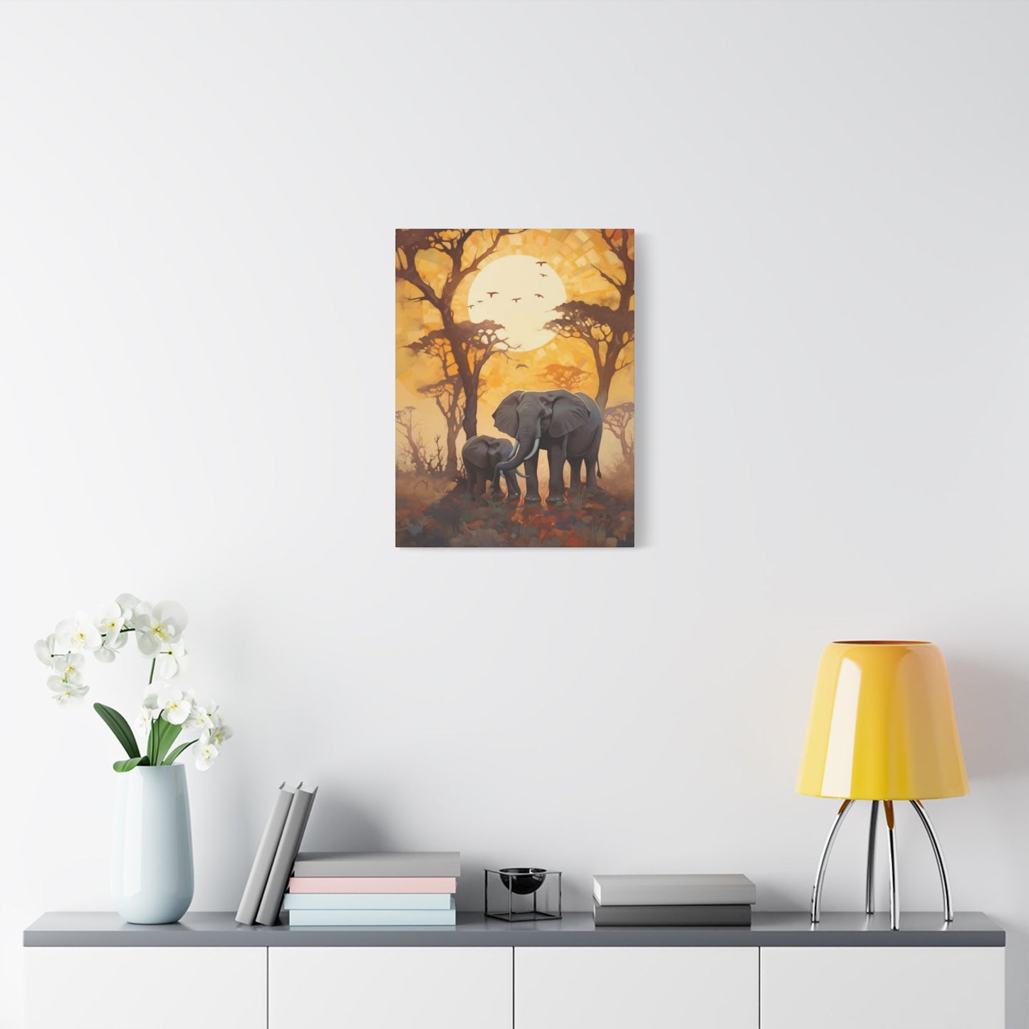 Mother and Baby Elephant Wall Art & Canvas Prints